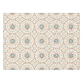 Modernes Orange- und Green-Mandala-Muster Tischdecke (Vorderseite (Horizontal))