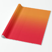 Modernes Orange und Rotes Ombre Geschenkpapier (Ungerollt)