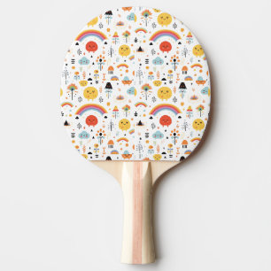 Modernes Orange- und Schwarzkürbisbohr Tischtennis Schläger
