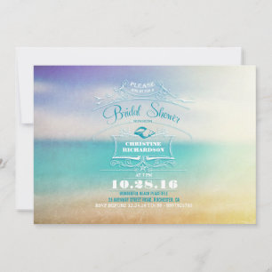 Modernes Orange Vanille Beach Brautparty Einladung
