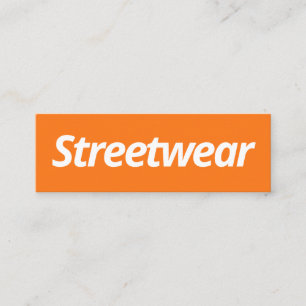 Modernes orange weißes streetwear städtische mini visitenkarte