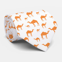Modernes Orange & White Camel Muster