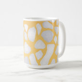 Modernes Orange White Terrazzo Muster Kaffeetasse (VorderseiteRechts)