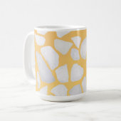 Modernes Orange White Terrazzo Muster Kaffeetasse (Vorderseite Links)