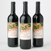 Modernes Orangecello Orange Weinetikett (Flaschen)