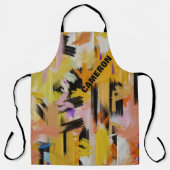 Modernes, orangefarbenes Abstraktes Bild Personali Schürze (Vorderseite)