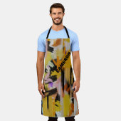 Modernes, orangefarbenes Abstraktes Bild Personali Schürze (Getragen)