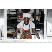 Modernes, orangefarbenes Abstraktes Muster Schürze