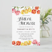 Modernes orangefarbenes Brautparty Einladung (Stehend Vorderseite)