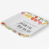 Modernes orangefarbenes Brautparty Pappteller (Gewinkelt)