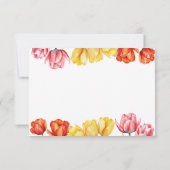 Modernes orangefarbenes Brautparty RSVP Karte (Rückseite)