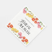 Modernes orangefarbenes Brautparty Serviette (Ecke)