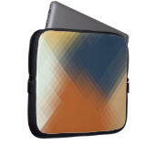 Modernes, orangefarbenes, gelbbeiges Muster Laptopschutzhülle (Vorne Rechts)