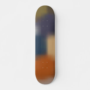 Modernes, orangefarbenes, gelbbeiges Muster Skateboard