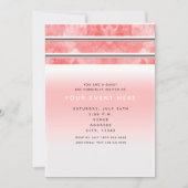 Modernes Orangefarbenes Korallenwasser Strip Chic Einladung (Vorderseite)