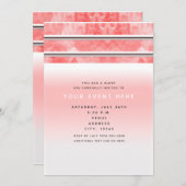 Modernes Orangefarbenes Korallenwasser Strip Chic Einladung (Vorne/Hinten)