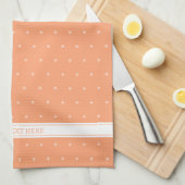 Modernes orangefarbenes Motiv Geschirrtuch (Viertel Falte)