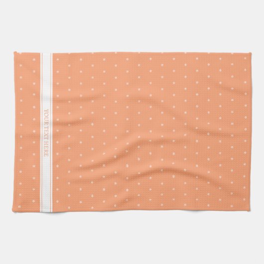 Modernes orangefarbenes Motiv Geschirrtuch (Horizontal)