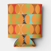 Modernes, orangefarbenes Muster aus dem Mittelalte Dosenkühler (Vorderseite)