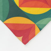 Modernes, orangefarbenes Muster aus dem Mittelalte Fleecedecke (Ecke)