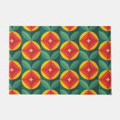 Modernes, orangefarbenes Muster aus dem Mittelalte Fußmatte (Vorderseite)