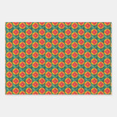 Modernes, orangefarbenes Muster aus dem Mittelalte Geschenkpapier Set (Vorderseite 2)