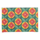 Modernes, orangefarbenes Muster aus dem Mittelalte Kissenbezug (Vorderseite-Rechts)