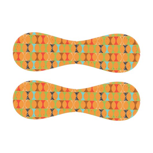 Modernes Orangefarbenes Muster Baseball Mitte des  (Paneele)