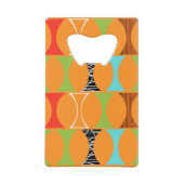 Modernes Orangefarbenes Muster Flaschenöffner Mitt (Vorderseite)