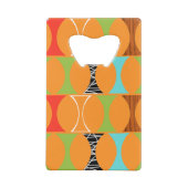 Modernes Orangefarbenes Muster Flaschenöffner Mitt (Rückseite)