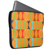 Modernes Orangefarbenes Muster - Laptop-Sieb Mitte Laptopschutzhülle (Vorne Rechts)
