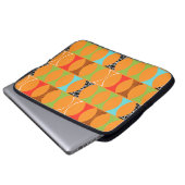 Modernes Orangefarbenes Muster - Laptop-Sieb Mitte Laptopschutzhülle (Vorne Knopf)