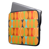 Modernes Orangefarbenes Muster - Laptop-Sieb Mitte Laptopschutzhülle (Vorderseite Links)