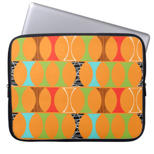 Modernes Orangefarbenes Muster - Laptop-Sieb Mitte Laptopschutzhülle