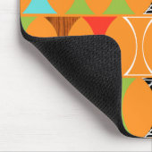 Modernes Orangefarbenes Muster Mousepad Mitte des  (Ecke)