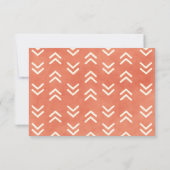 Modernes, orangefarbenes Pfeifenwort Einladung (Rückseite)