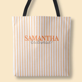 Modernes, orangefarbenes Skript mit benutzerdefini Tasche