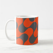 Modernes, orangefarbenes und grau Abstraktes geome Kaffeetasse (Links)