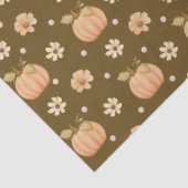 Modernes Orangefarbenes Wasserfarbenpumpenmuster Seidenpapier (Detail)