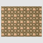 Modernes Orangefarbenes Wasserfarbenpumpenmuster Seidenpapier (Vorderseite)