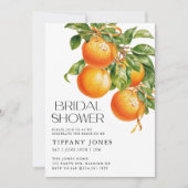 Modernes Orangen Citrus Brautparty Einladung (Vorderseite)