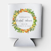 Modernes Orangen Lemon Citrus Brautparty Dosenkühler (Vorderseite)