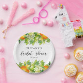 Modernes Orangen Lemon Citrus Brautparty Pappteller (Party)
