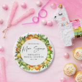 Modernes Orangen Lemon Citrus Brautparty Pappteller (Party)