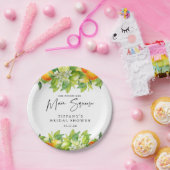 Modernes Orangen Lemon Citrus Brautparty Pappteller (Party)