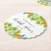 Modernes Orangen Lemon Citrus Brautparty Untersetzer (angewinkelt)