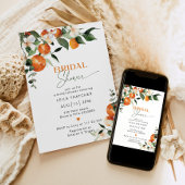 Modernes Orangen Zitrusfrüchte-Brautparty Einladung