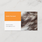 Modernes Orangenhundin-Pflegezentrum Visitenkarte (Rückseite)