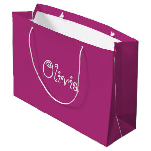 Modernes Orchid Color Baby Duschgeschenk Beutel Große Geschenktüte