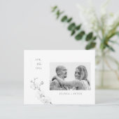 Modernes Orchids Verlobung Foto Save the Date Ankündigungspostkarte (Stehend Vorderseite)